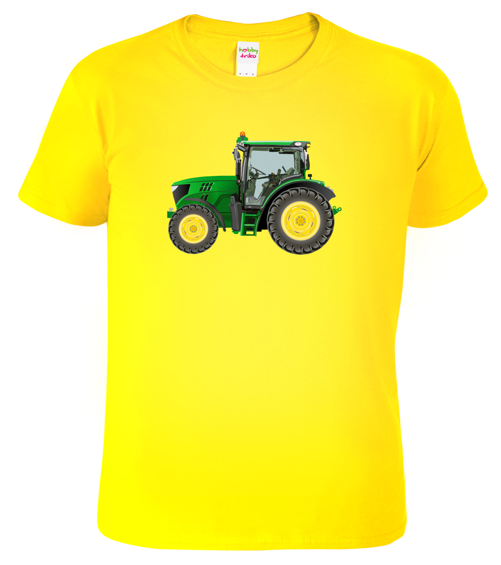 Pánské tričko s traktorem - Green Tractor Barva: Žlutá (04), Velikost: S