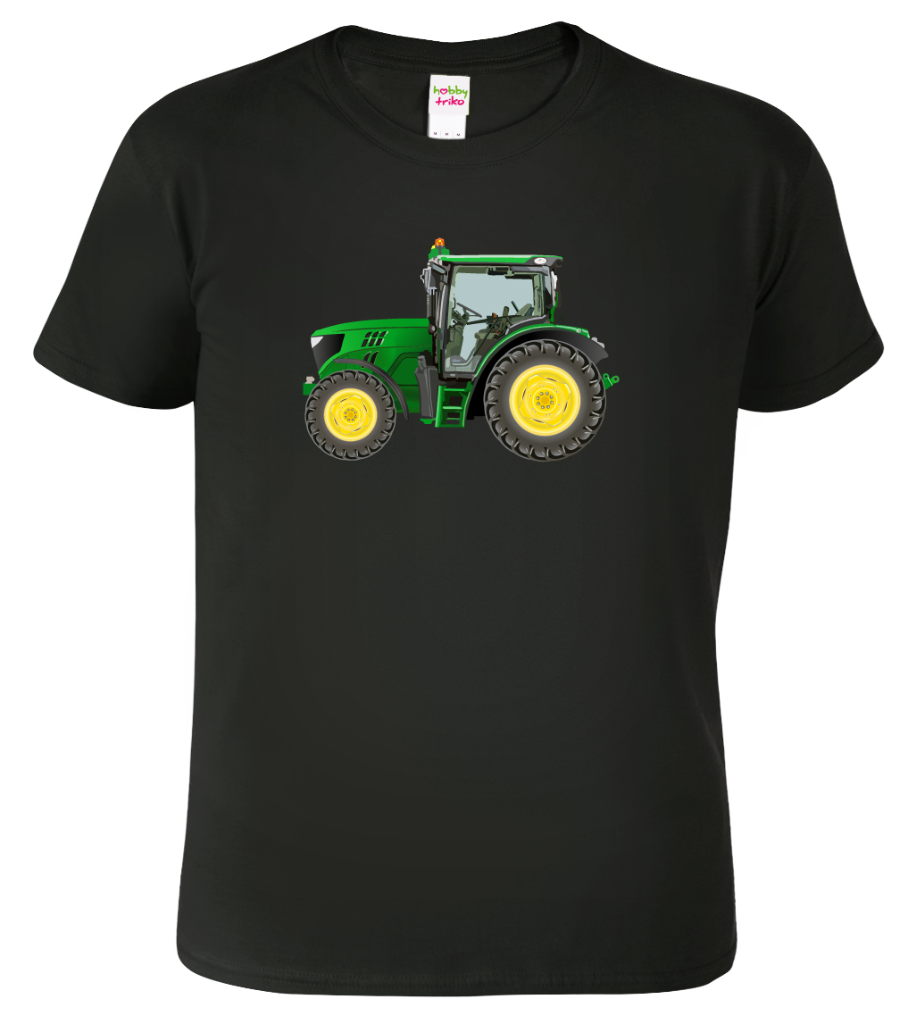 Pánské tričko s traktorem - Green Tractor Barva: Černá (01), Velikost: S