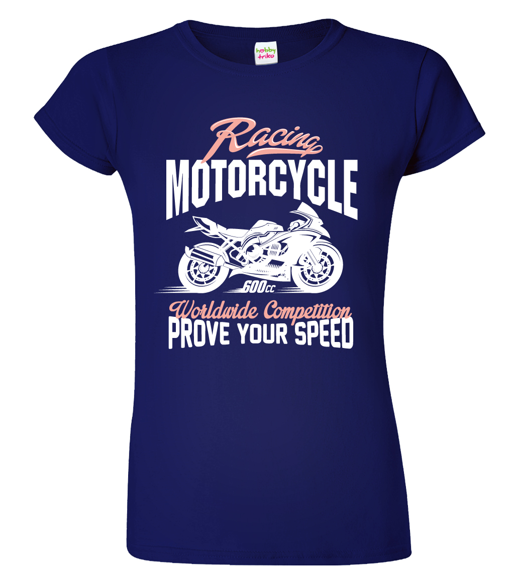 Dámské tričko pro motorkáře - Racing Motorcycle Barva: Červená (07), Velikost: L