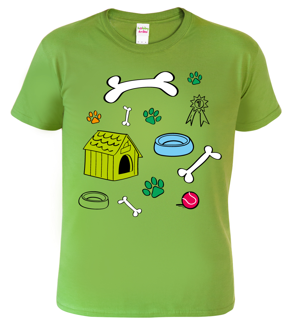 Pánské tričko pro pejskaře - Pejskařský motiv Barva: Apple Green (92), Velikost: S
