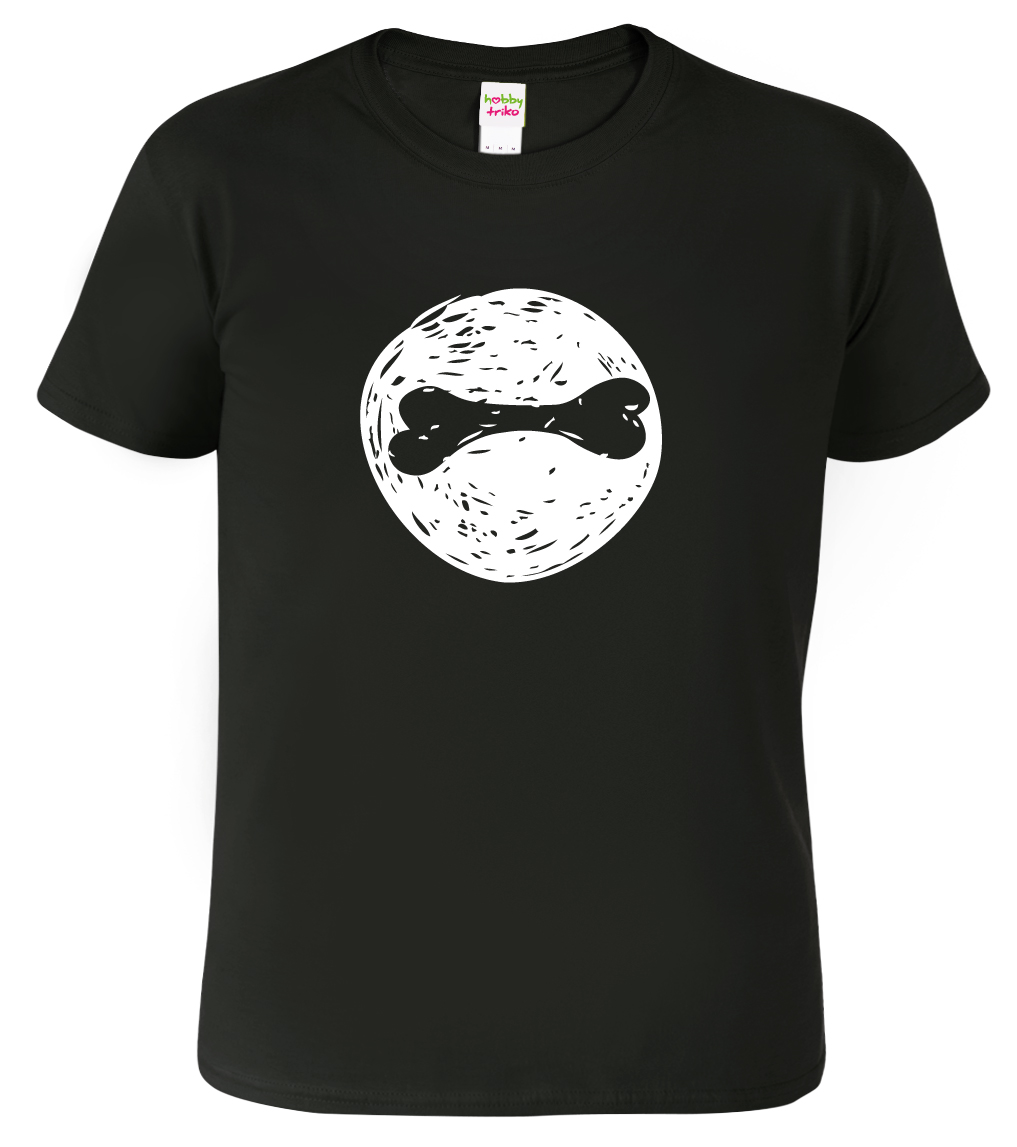 Pánské tričko s psím motivem - Psí kost Barva: Černá (01), Velikost: 4XL