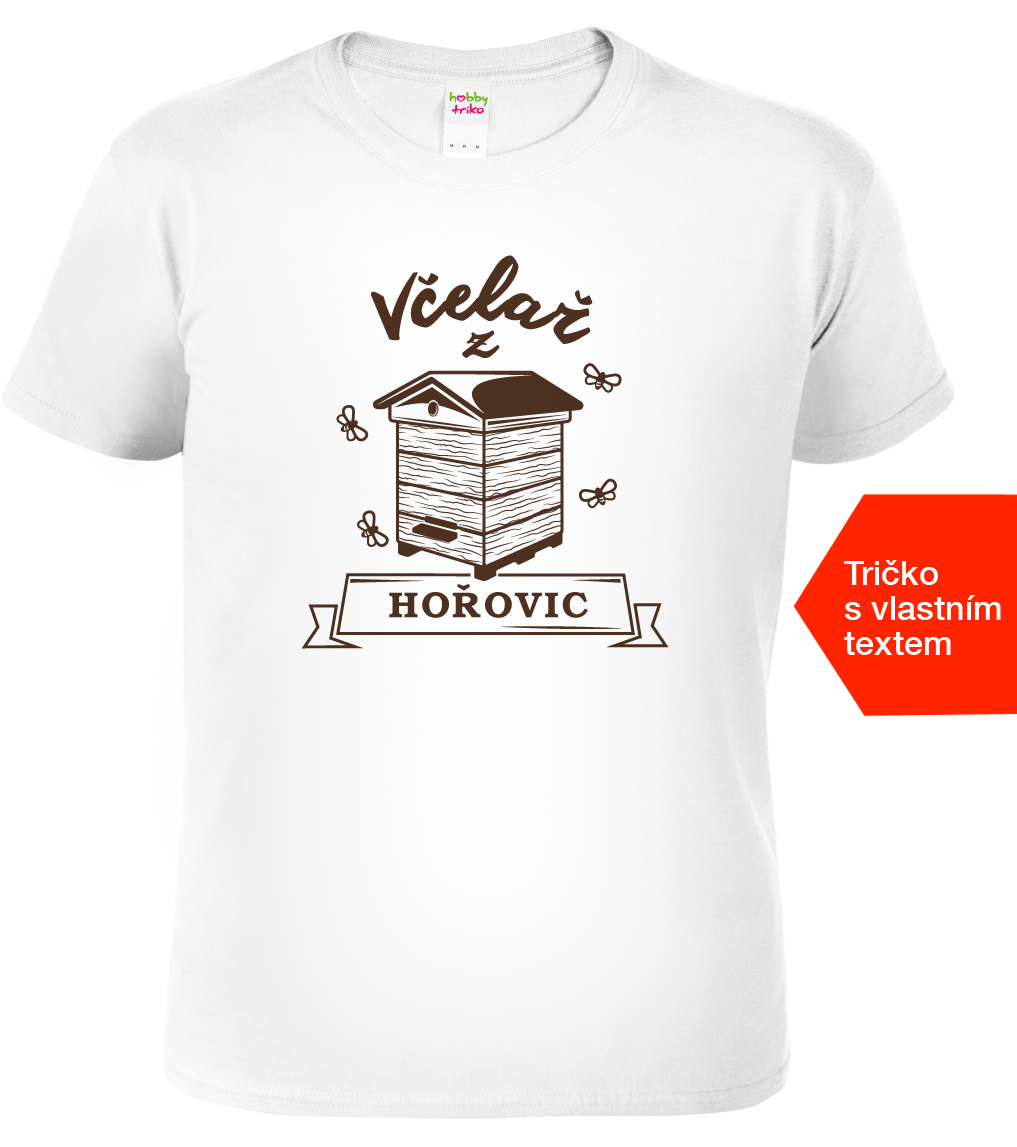 Pánské tričko pro včelaře - Včelař z Barva: Bílá, Velikost: L