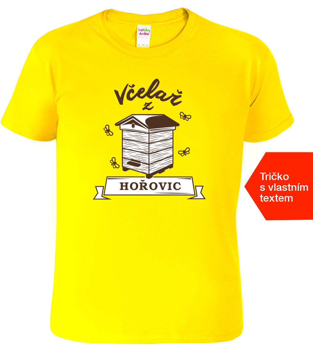 Pánské tričko pro včelaře - Včelař z Barva: Žlutá (04), Velikost: XL