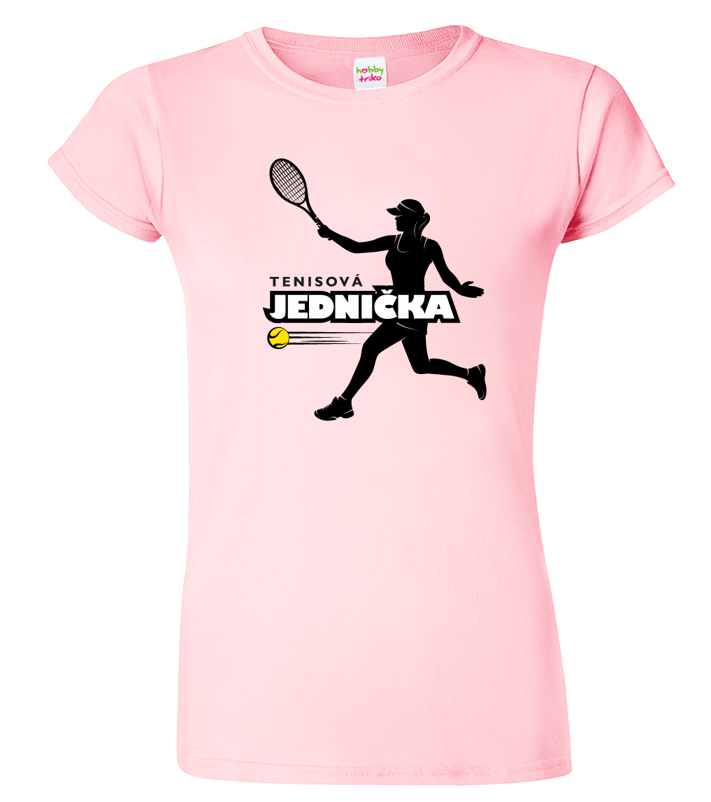 Dámské tenisové tričko - Tenisová jednička Barva: Růžová (30), Velikost: L