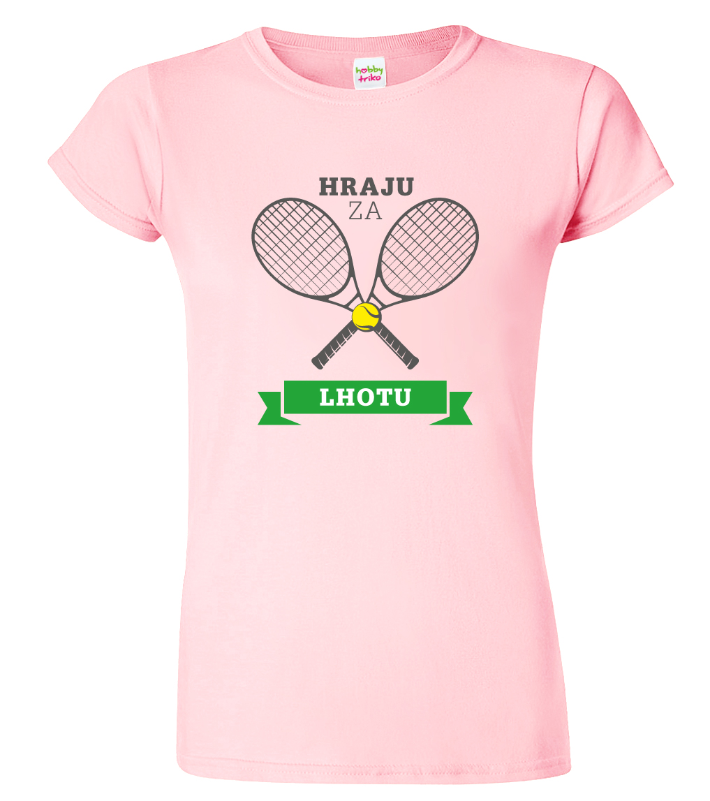 Dámské tenisové tričko - Hraju za Barva: Růžová (30), Velikost: L