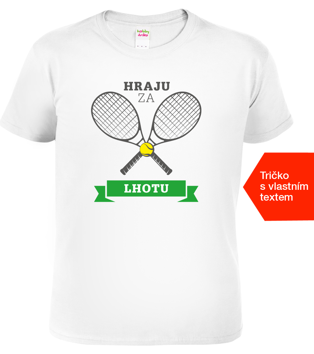 Pánské tenisové tričko - Hraju za Barva: Bílá, Velikost: 2XL