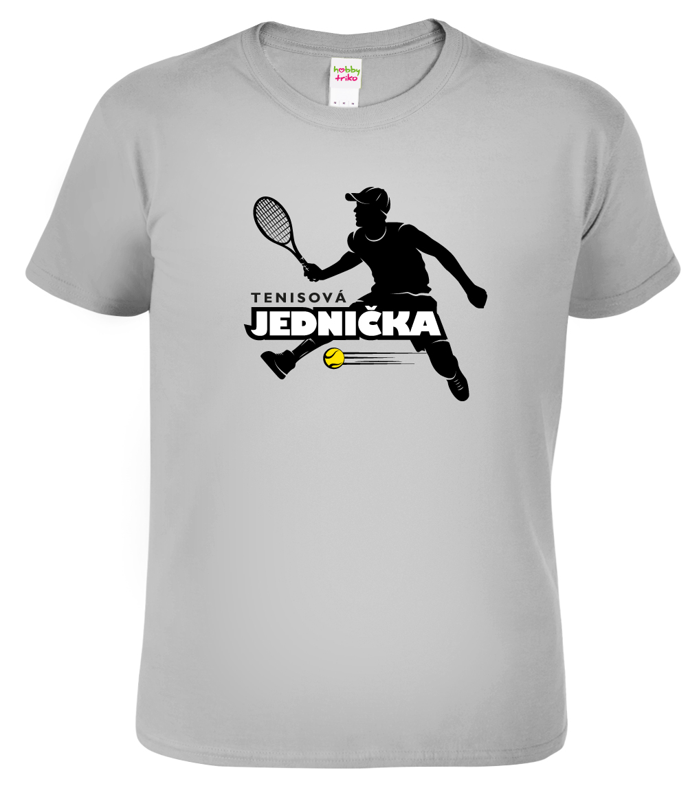 Pánské tenisové tričko - Tenisová jednička Barva: Světle šedý melír (03), Velikost: L