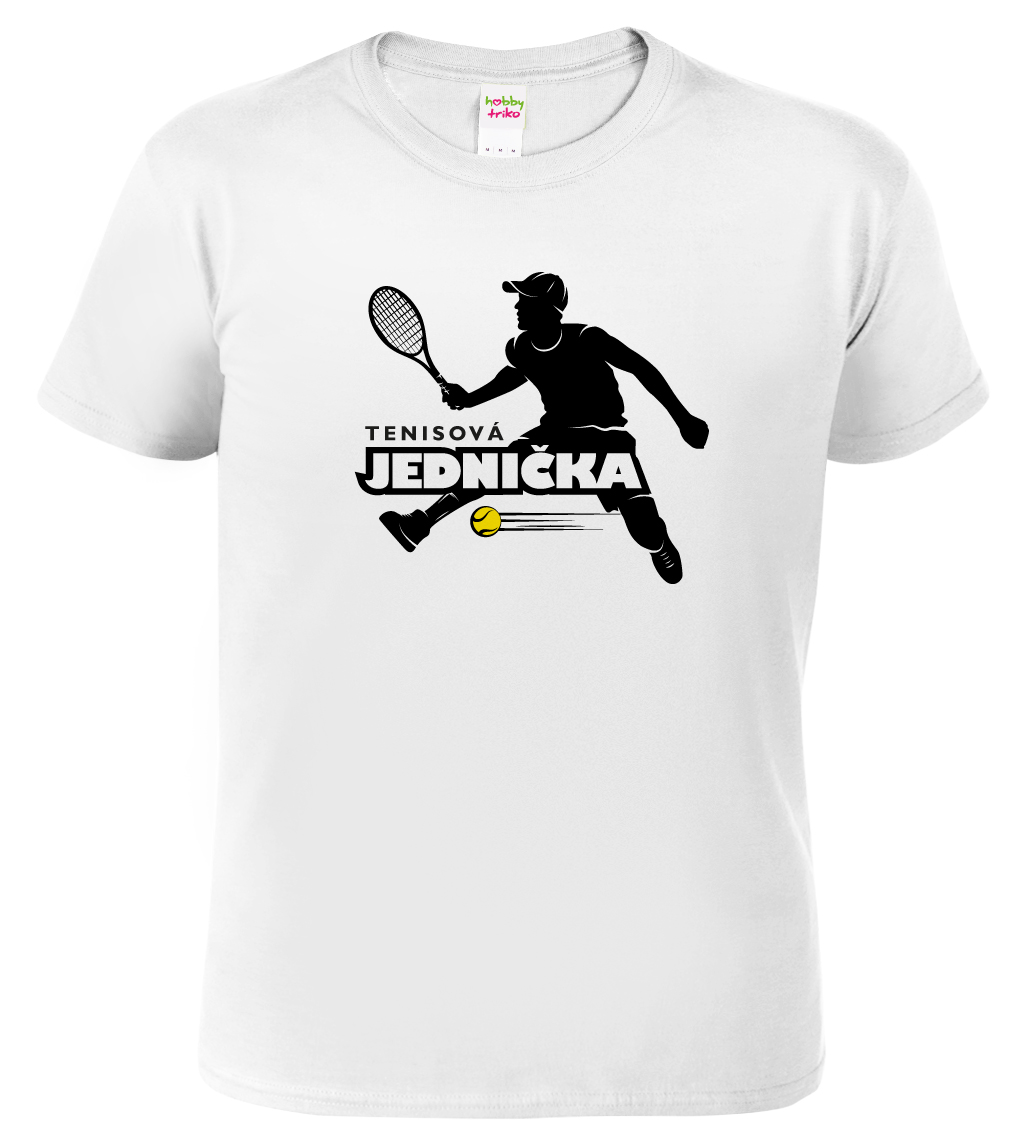 Pánské tenisové tričko - Tenisová jednička Barva: Bílá, Velikost: 3XL