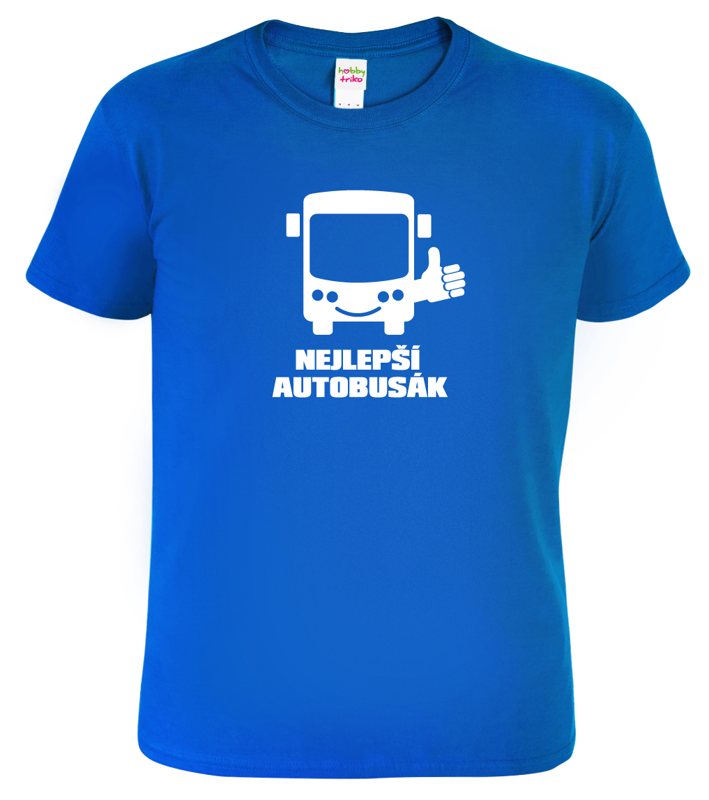 Pánské tričko pro řidiče autobusu - Nejlepší autobusák Barva: Královská modrá (05), Velikost: M