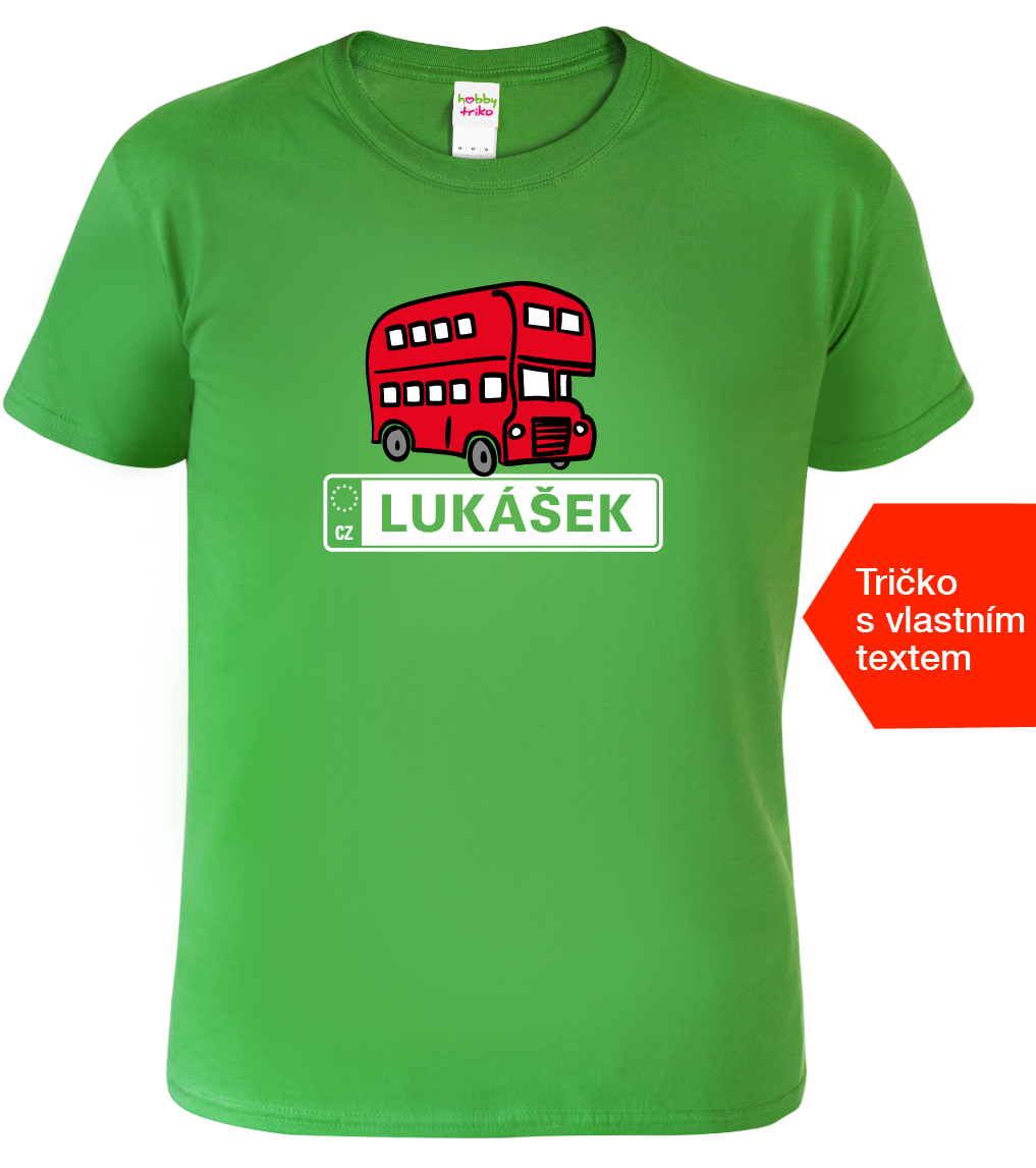 Dětské chlapecké tričko - SPZ Barva: Středně zelená (16), Velikost: 10 let / 146 cm