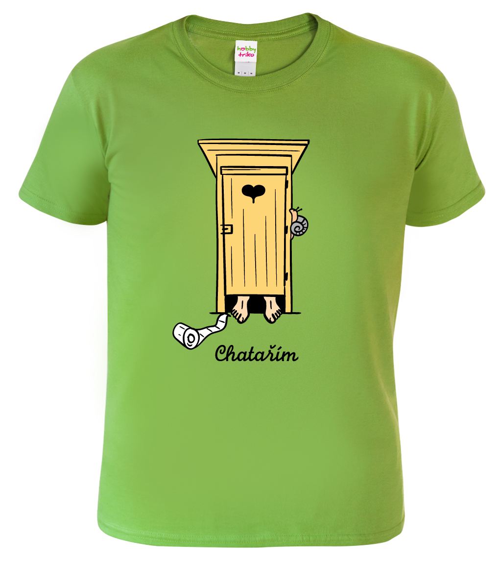 Pánské tričko pro chataře - Kadibudka Barva: Apple Green (92), Velikost: S