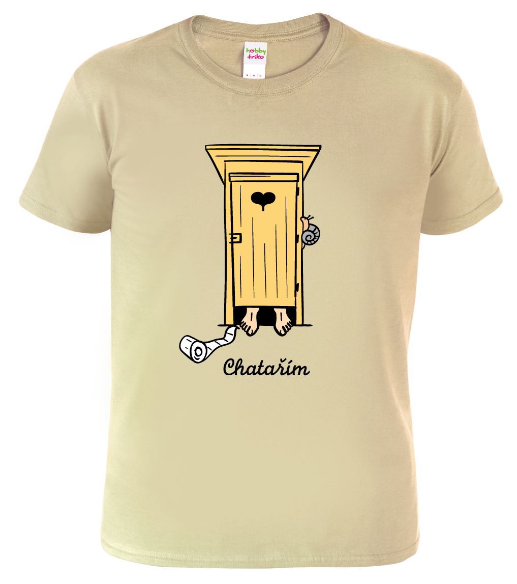 Pánské tričko pro chataře - Kadibudka Barva: Béžová (51), Velikost: XL