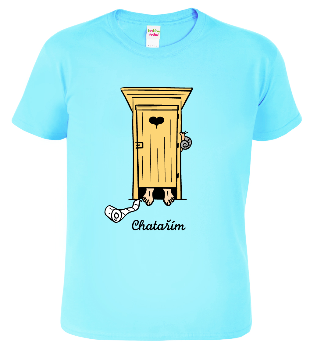 Pánské tričko pro chataře - Kadibudka Barva: Nebesky modrá (15), Velikost: S