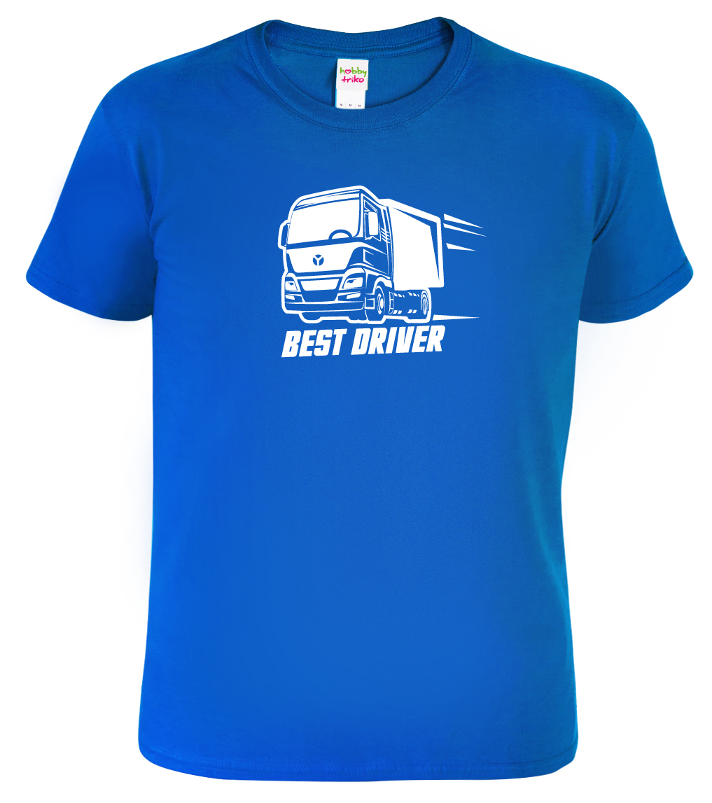 Pánské tričko pro řidiče - Best Driver Barva: Královská modrá (05), Velikost: XL