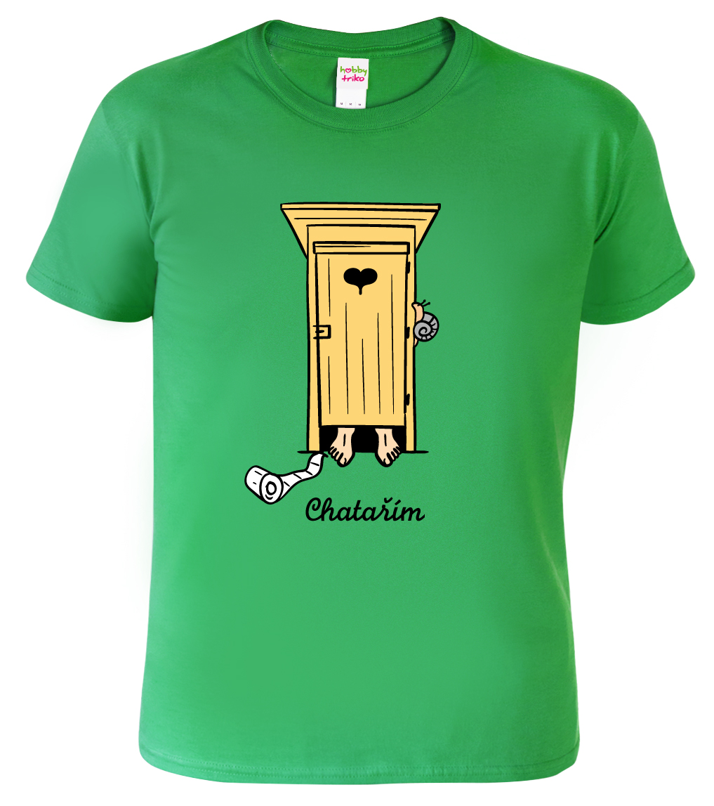 Pánské tričko pro chataře - Kadibudka Barva: Středně zelená (16), Velikost: L