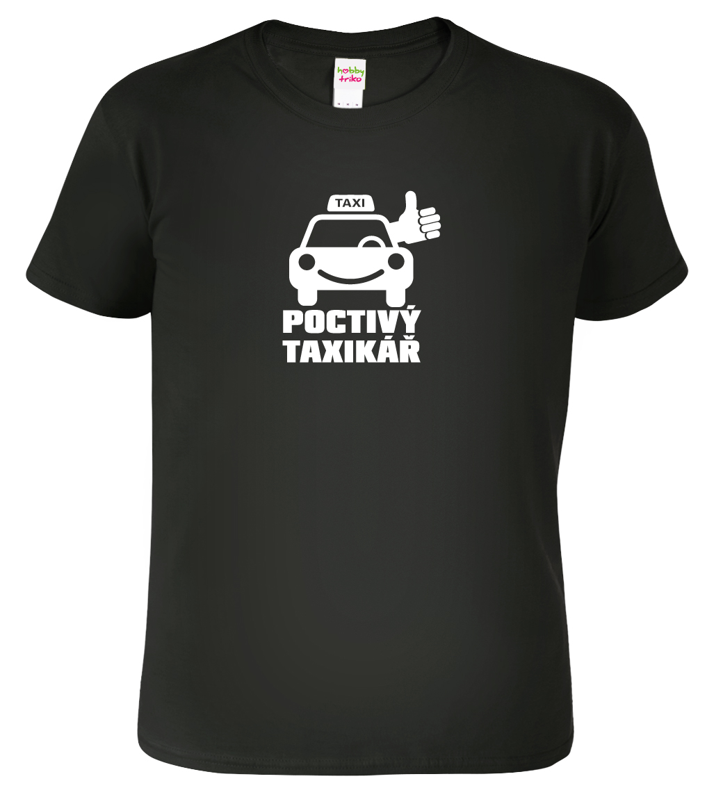 Pánské tričko pro taxikáře - Poctivý taxikář Barva: Černá (01), Velikost: S