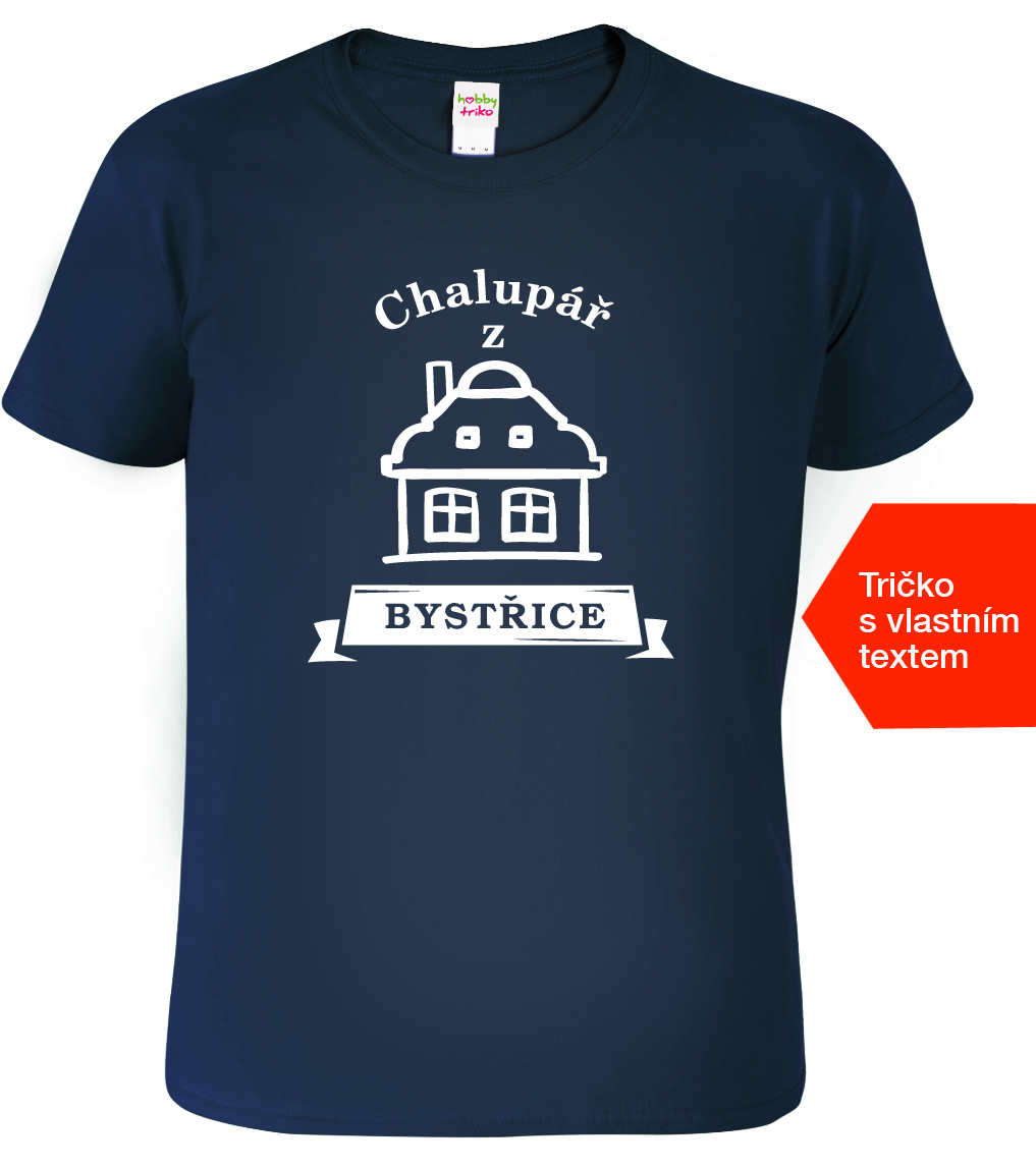 Pánské tričko pro chalupáře - Chalupář z Barva: Námořní modrá (02), Velikost: XL