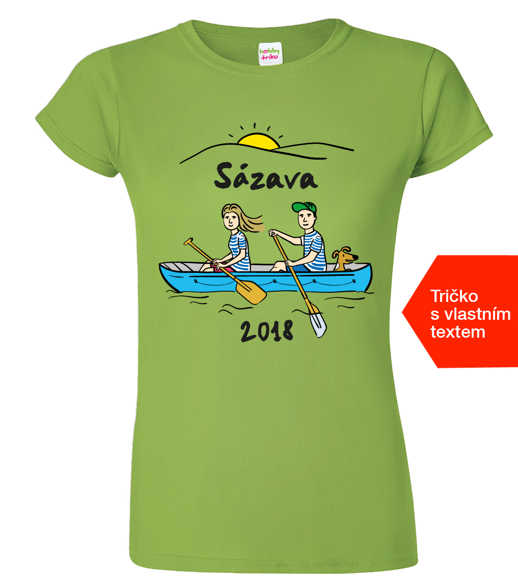 Dámské vodácké tričko - Vodáci Barva: Apple Green (92), Velikost: XL