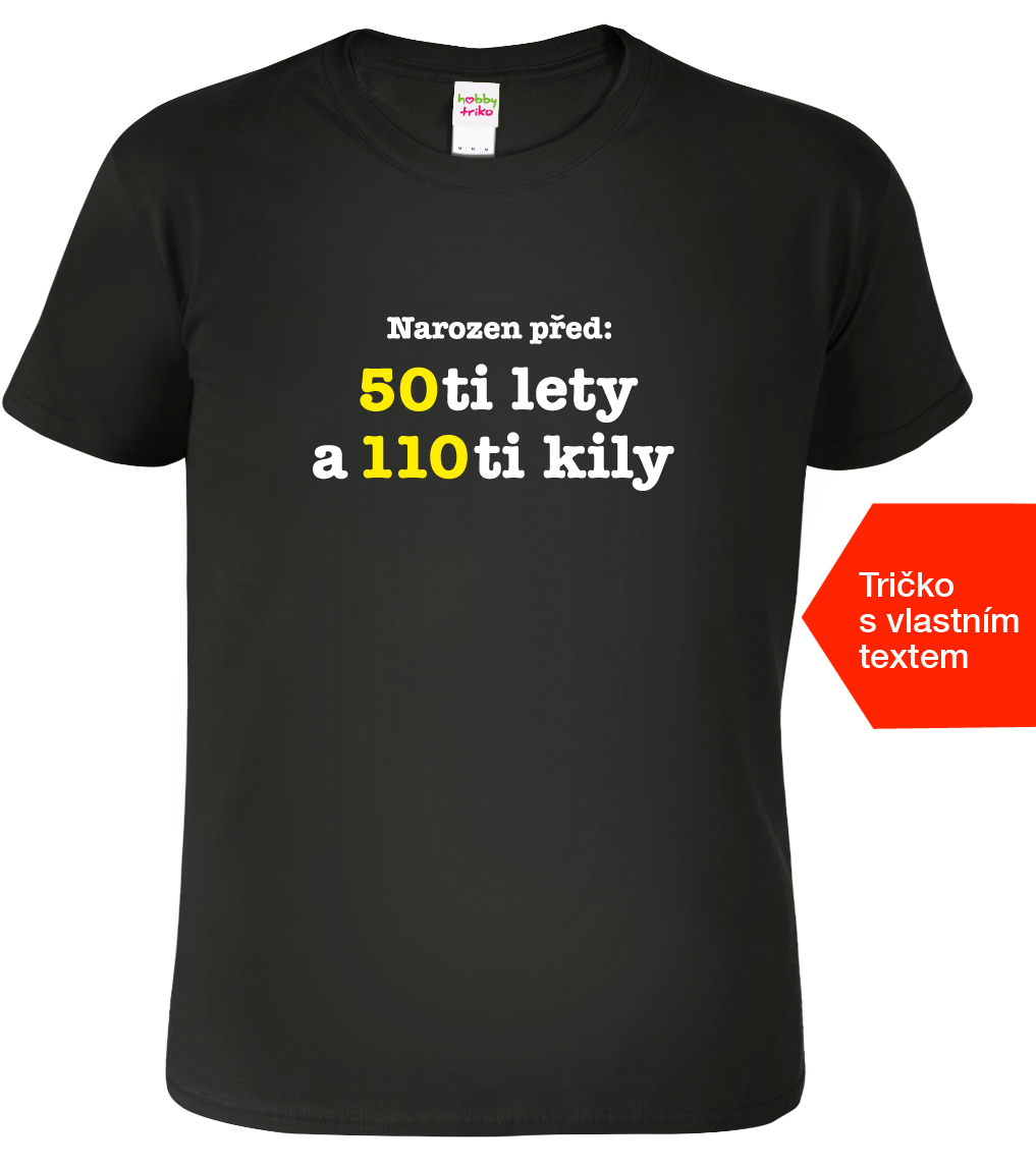 Narozeninové tričko - Narozen před Barva: Černá (01), Velikost: XL