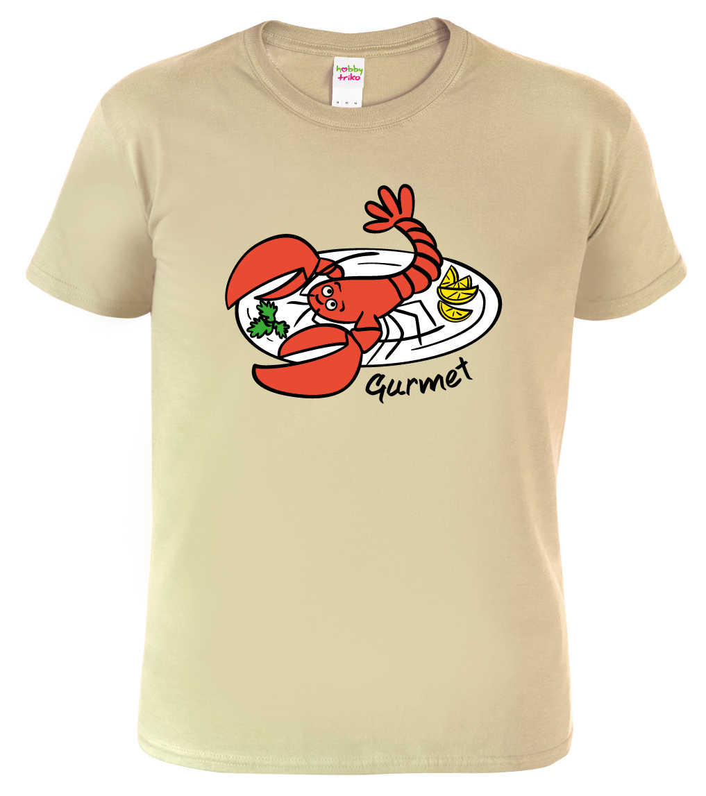 Pánské tričko pro kuchaře - Gurmet Barva: Béžová (51), Velikost: L