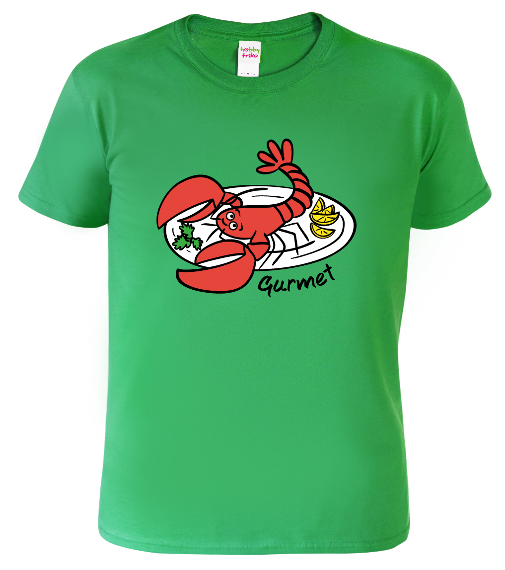 Pánské tričko pro kuchaře - Gurmet Barva: Středně zelená (16), Velikost: M