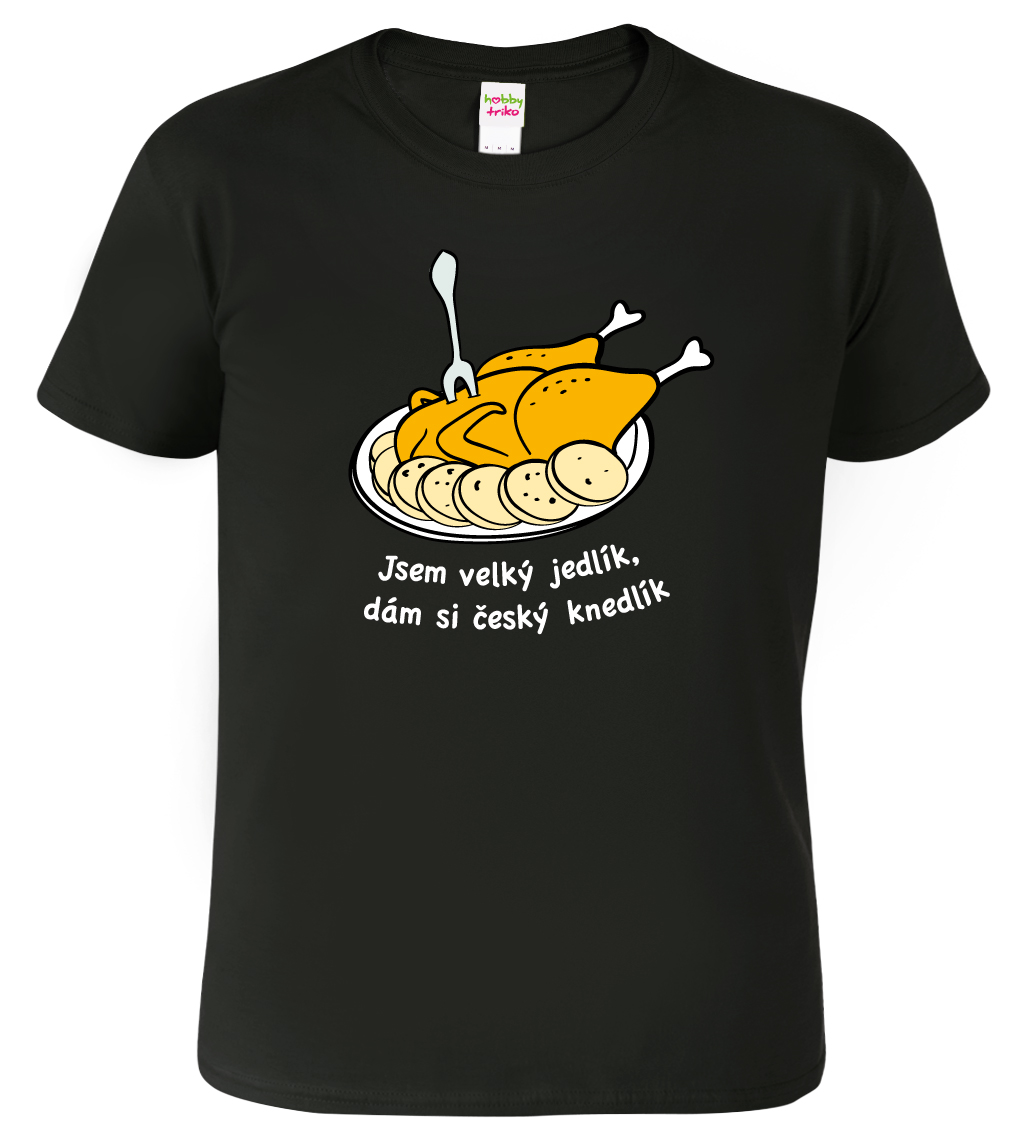 Pánské tričko pro kuchaře - Jedlík Barva: Černá (01), Velikost: M
