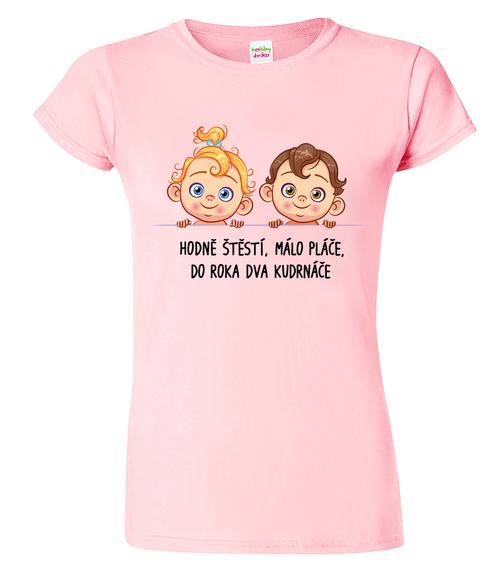 Svatební tričko pro nevěstu - Hodně štěstí Barva: Růžová (30), Velikost: XL