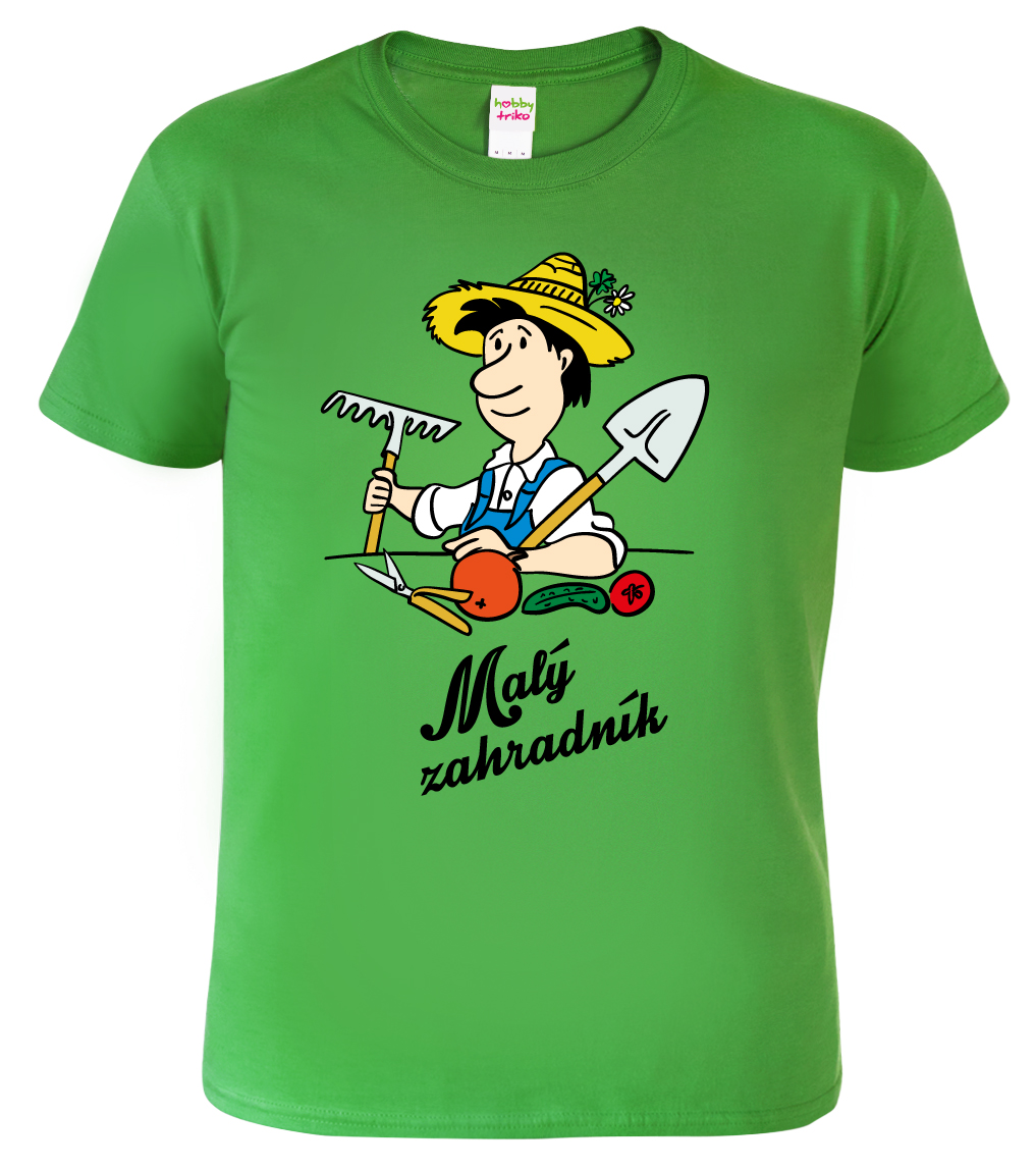 Dětské chlapecké tričko - Malý zahradník Barva: Středně zelená (16), Velikost: 6 let / 122 cm