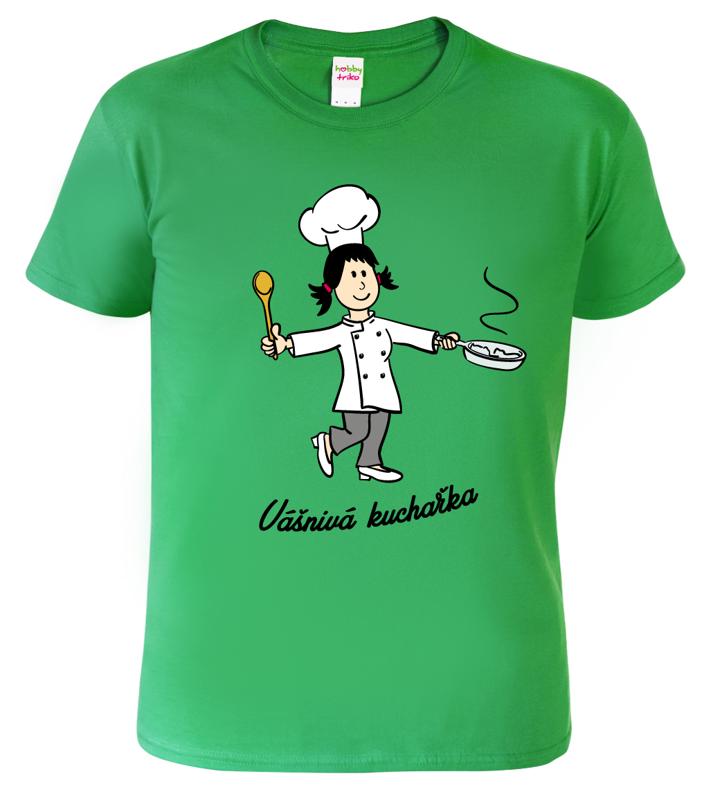 Dětské dívčí tričko - Vášnivá kuchařka Barva: Středně zelená (16), Velikost: 6 let / 122 cm