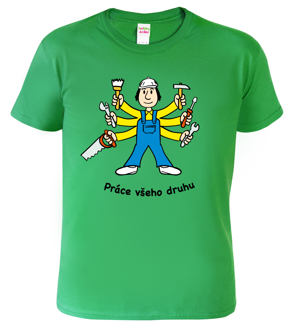 Dětské chlapecké tričko pro kutila - Práce všeho druhu Barva: Středně zelená (16), Velikost: 4 roky / 110 cm