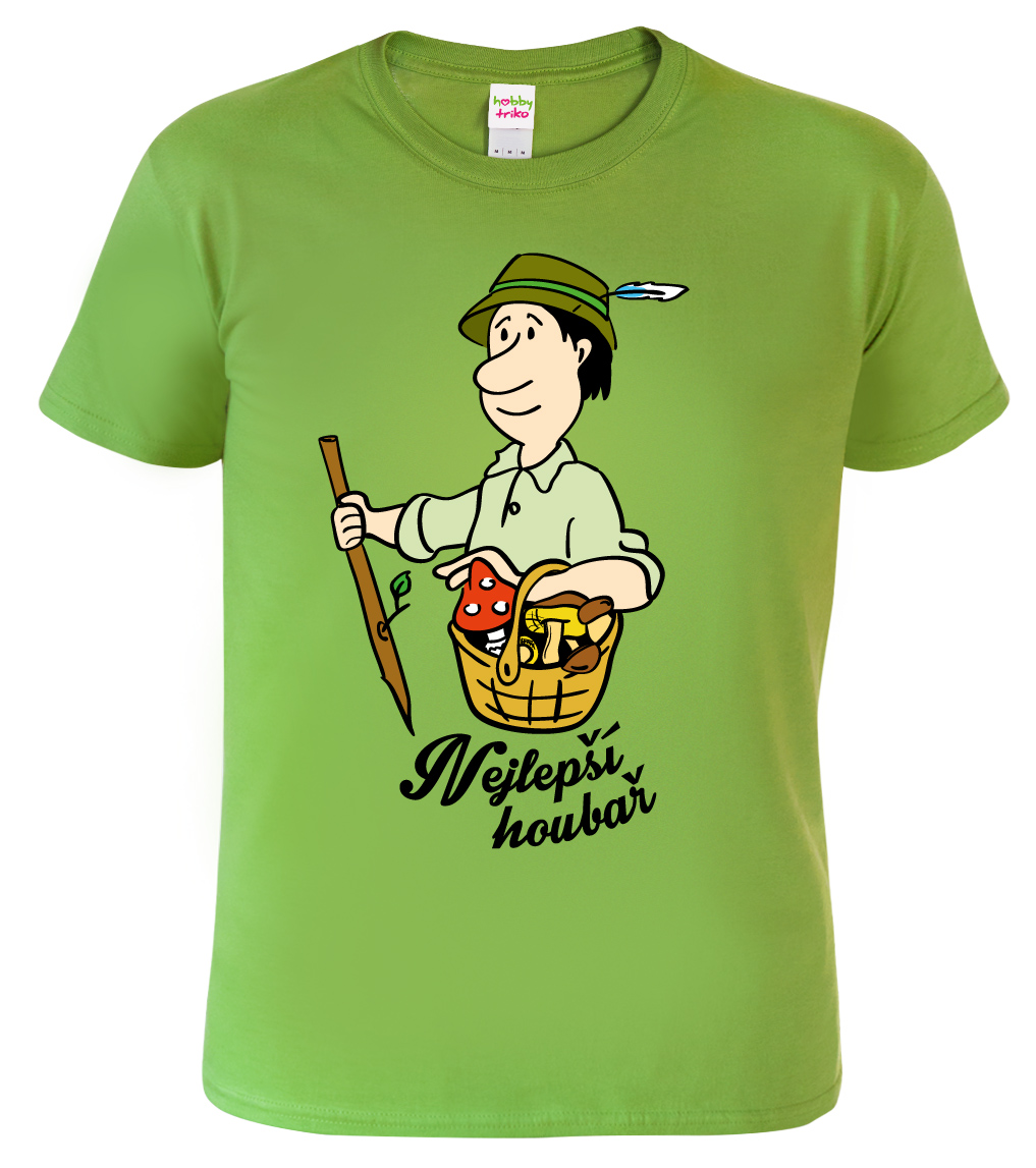 Pánské tričko pro houbaře - Nejlepší houbař Barva: Apple Green (92), Velikost: L