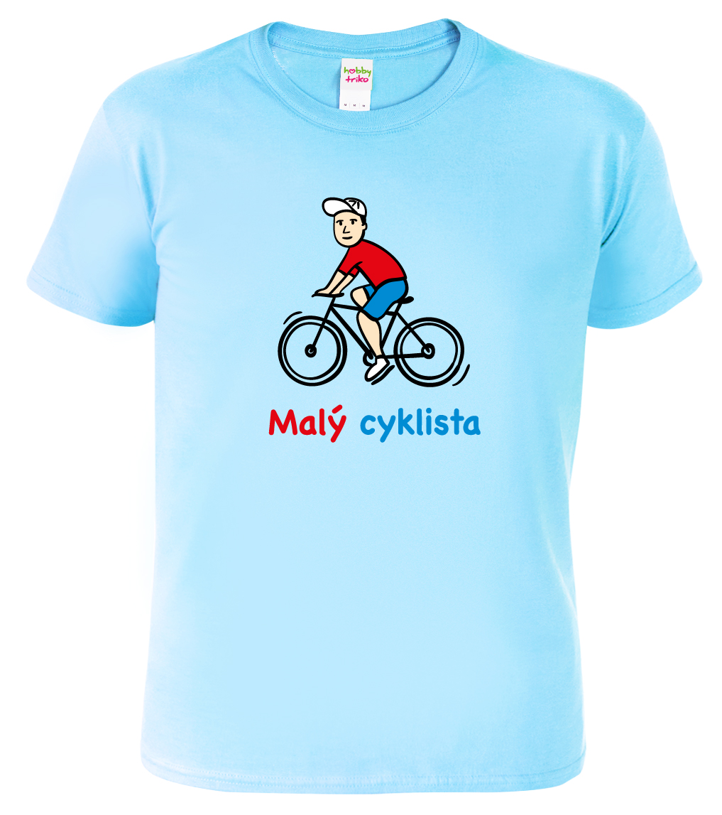 Dětské cyklistické tričko - Malý cyklista Barva: Nebesky modrá (15), Velikost: 10 let / 146 cm