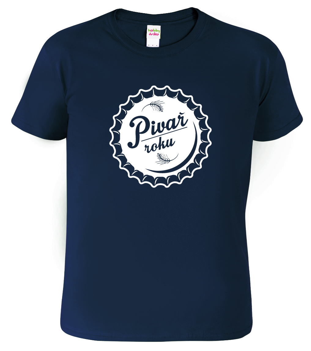 Pánské pivní tričko - Pivař roku Barva: Námořní modrá (02), Velikost: XL