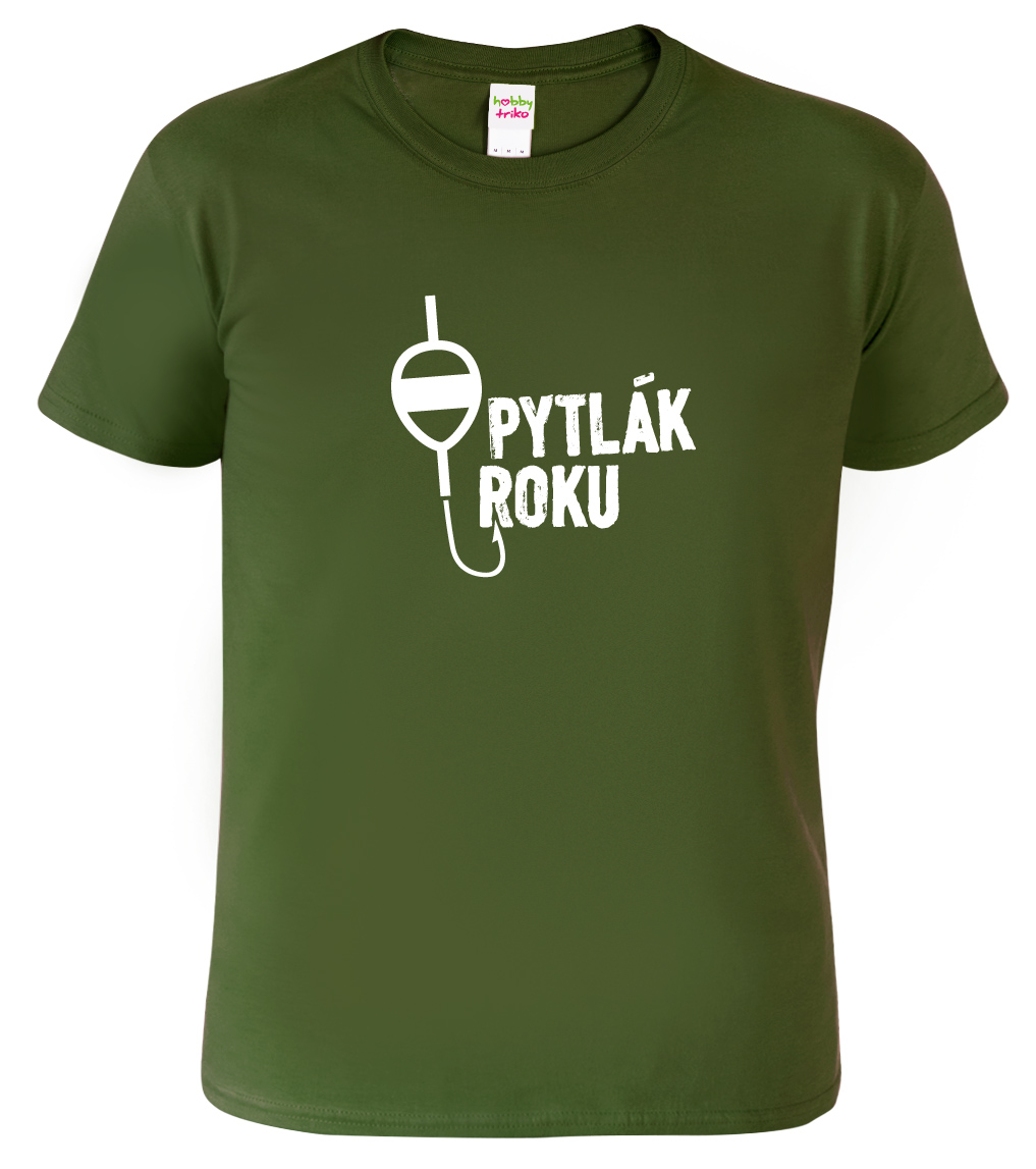 Pánské tričko pro rybáře - Pytlák roku Barva: Vojenská zelená (Military Green), Velikost: S