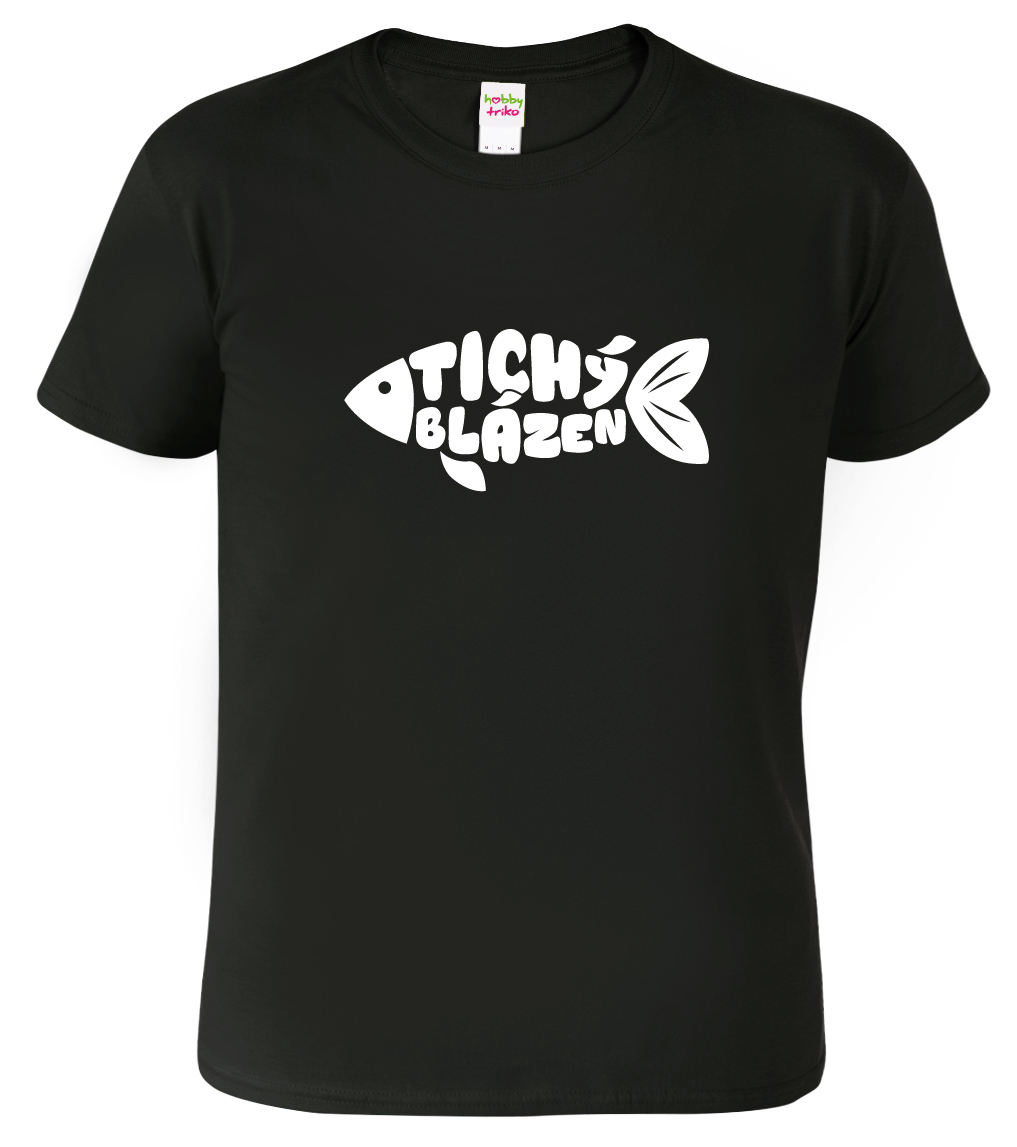 Pánské tričko pro rybáře - Tichý blázen Barva: Černá (01), Velikost: S