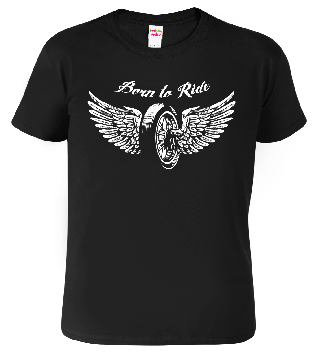 Pánské moto tričko - Born to Ride Barva: Černá (01), Velikost: S