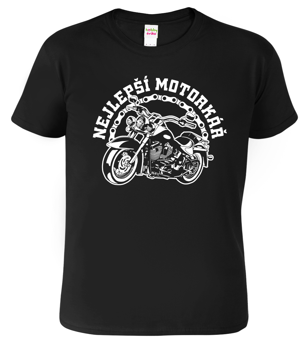 Pánské moto tričko - Nejlepší motorkář Barva: Černá (01), Velikost: 2XL