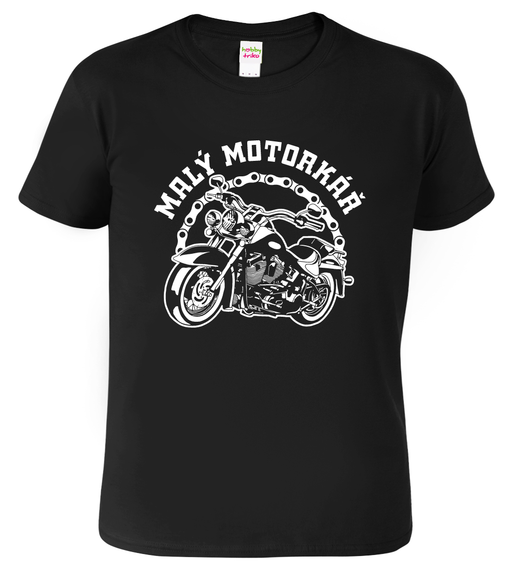 Dětské chlapecké tričko pro motorkáře - Malý motorkář Barva: Černá (01), Velikost: 10 let / 146 cm