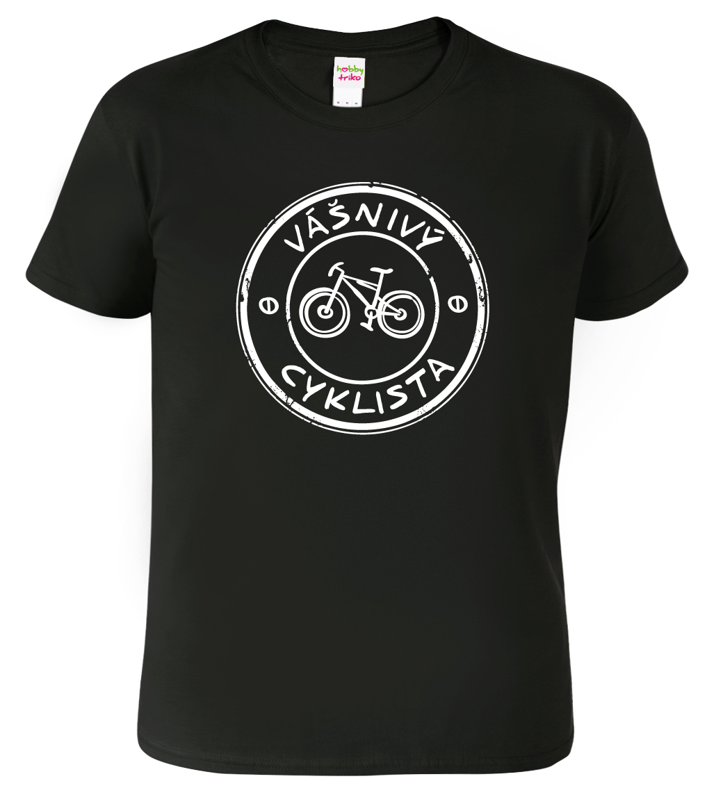 Pánské cyklistické tričko - Vášnivý cyklista Barva: Černá (01), Velikost: L