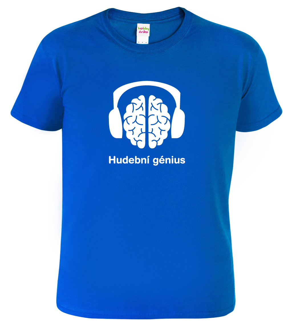 Pánské hudební tričko - Hudební génius Barva: Královská modrá (05), Velikost: L
