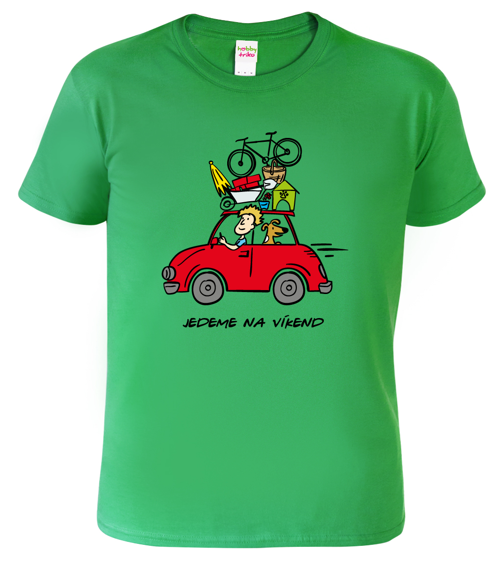 Pánské tričko pro chalupáře - Chalupáři Barva: Středně zelená (16), Velikost: 2XL