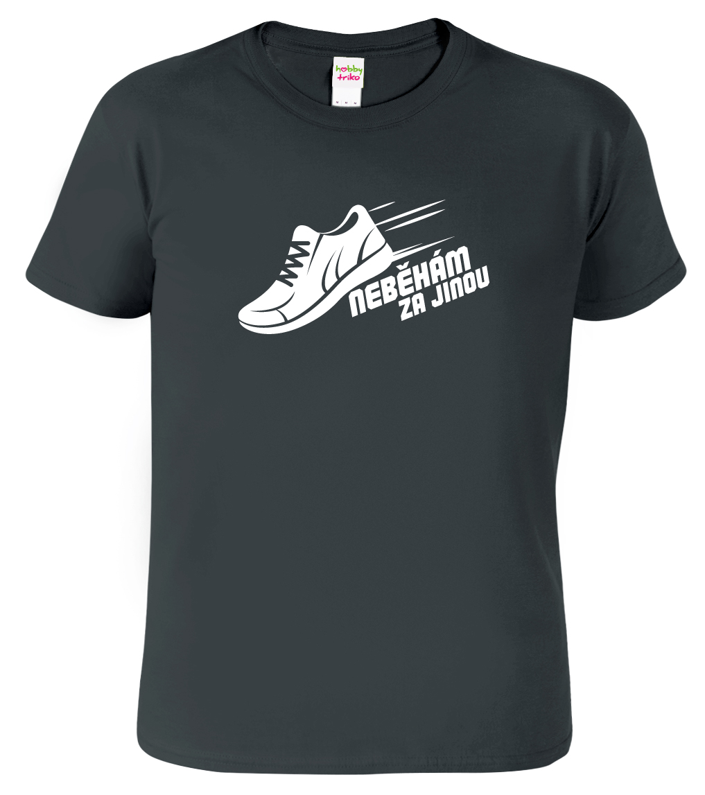 Pánské běžecké tričko - Neběhám za jinou Barva: Tmavá břidlice (67), Velikost: M