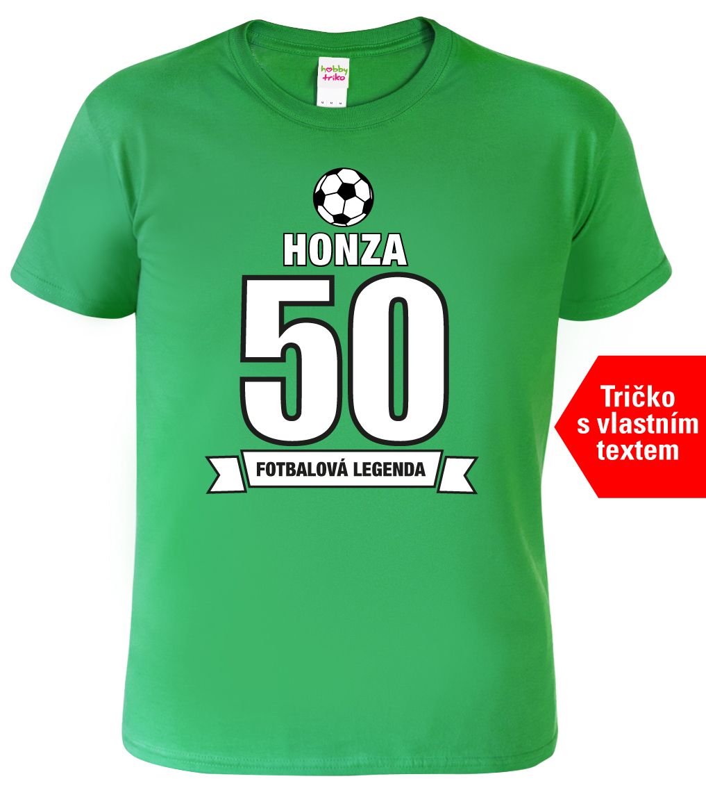 Pánské fotbalové tričko k narozeninám - Fotbalová legenda Barva: Středně zelená (16), Velikost: XL