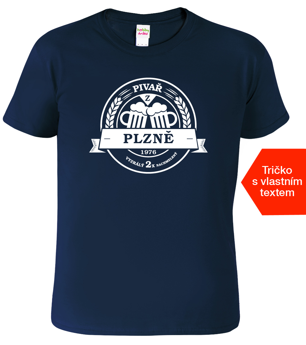 Pánské pivní tričko - Pivař z... Barva: Námořní modrá (02), Velikost: XL