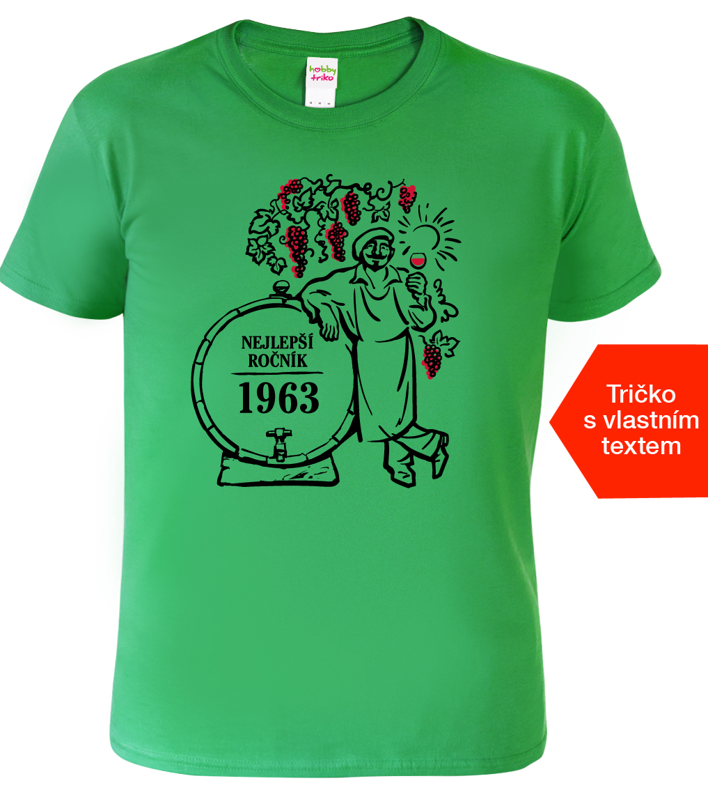 Pánské tričko k narozeninám - Nejlepší ročník Barva: Středně zelená (16), Velikost: XL