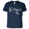 Pánské tričko s letadlem - Mustang, Black&White Edition