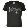 Pánské tričko s letadlem - Mustang, Black&White Edition