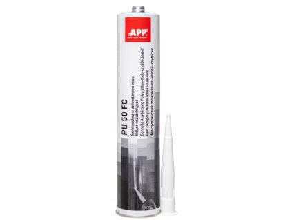 APP Tmelové lepidlo - Flexibilný polyuretán - Lepenie kovu/skla - Vodeodolné - Biele - Aplikačné - 310 ml