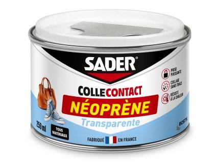 Kontaktné lepidlo SADER TRANSPARENT - 250 ml (Chýbajúce veko)