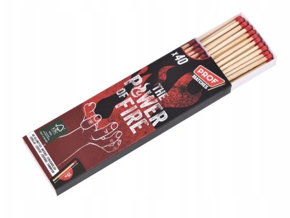 Dlhe krbove zapalky Prof Power of Fire 40ks 20 cm Kod vyrobcu 3605000000
